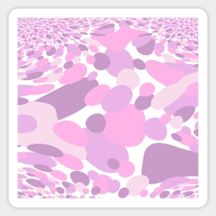 60's Retro Groovy Liquid Dots In Pink, Purple and White Sticker